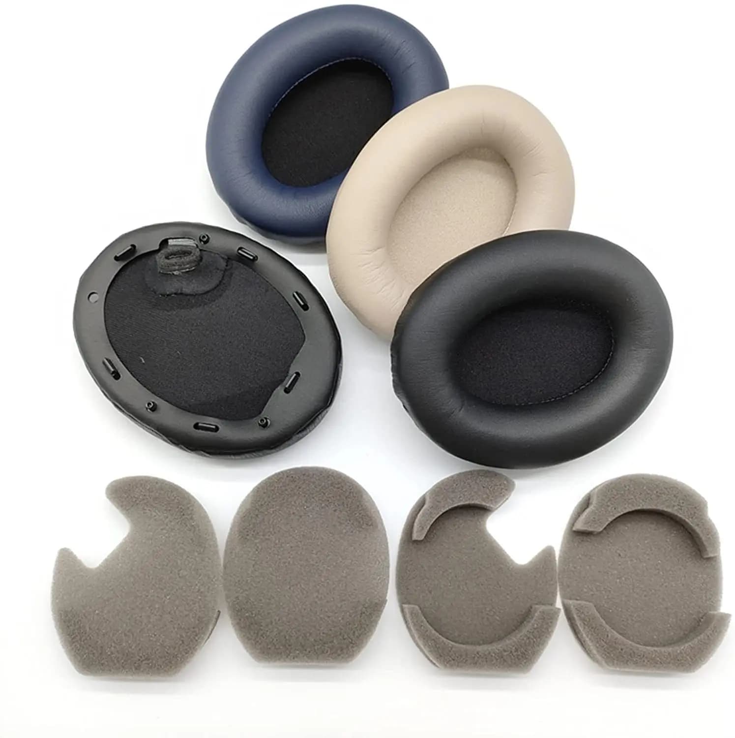 Cuscinetti auricolari di ricambio Cuscini per cuffie Sony WH-1000XM4 Cuscinetti in memory foam morbida wh 1000 XM4 1000XM4 Cuscinetti per orecchie blu freddo