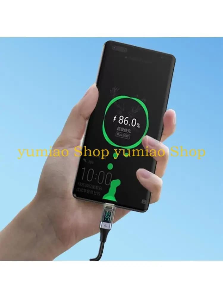 587B Twist Without Spring Designs Cable USB C To C 100W Fast Charges Cable Digital Display Efficient for Electronic Devices