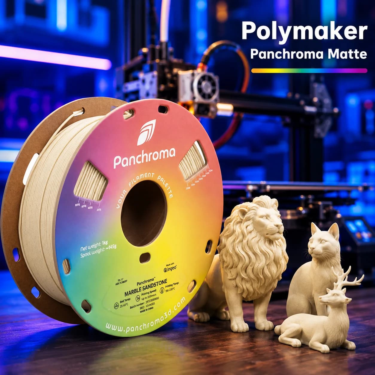 Filamento per Stampa 3D Polymaker Panchroma Matte 1kg 1.75mm PLA Opaco