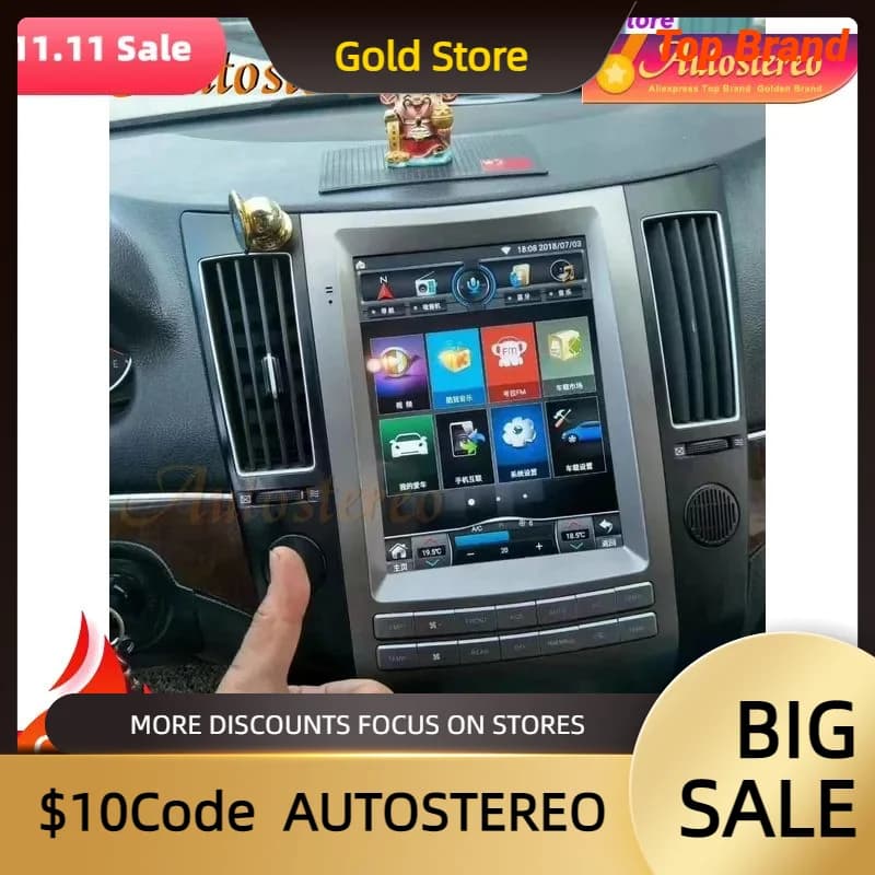 Carplay Autoradio Per Hyundai ix55 2006-2012 Android 13 Tesla Schermo di Navigazione GPS Per Auto Lettore Multimediale HeadUnit Stereo