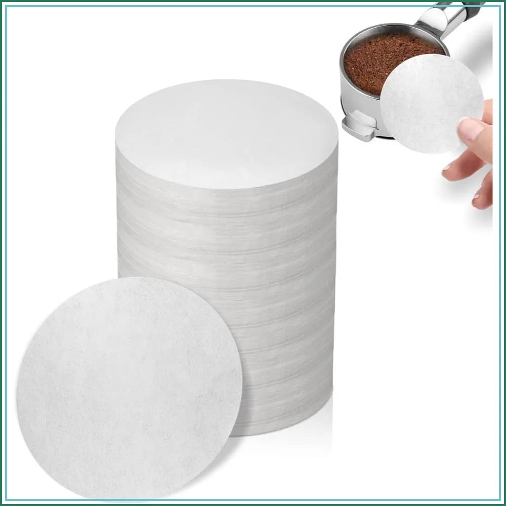 1000 Pcs Unbleached Coffee Paper Filters 53 mm for Espresso Maker, Compatible with Breville Barista, Ninja ES601 & ES701