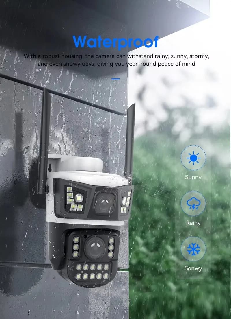 4MP Botslab APP Dual Lens Full Color Wireless PTZ IP Dome Camera AI Rilevazione umanoide Sicurezza domestica CCTV Baby Monitor