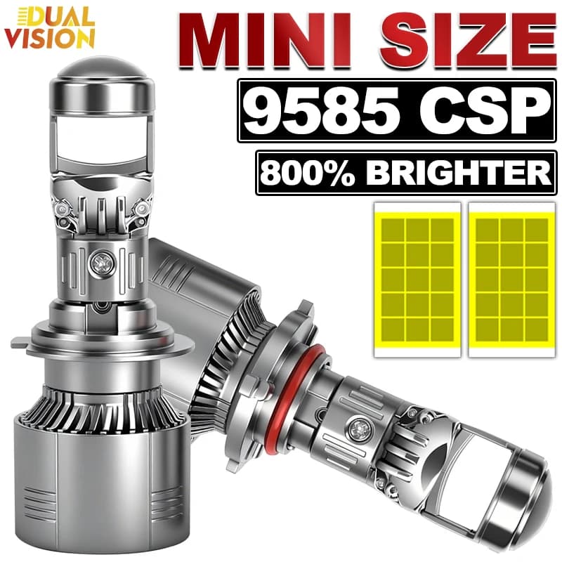 H7 H4 Fari A LED Canbus H11 H8 H9 9005 HB3 9006 HB4 Turbo Luce 6000K 9580 CSP Chip Fendinebbia Mini Lente Del Proiettore Bi Lampadina 12V