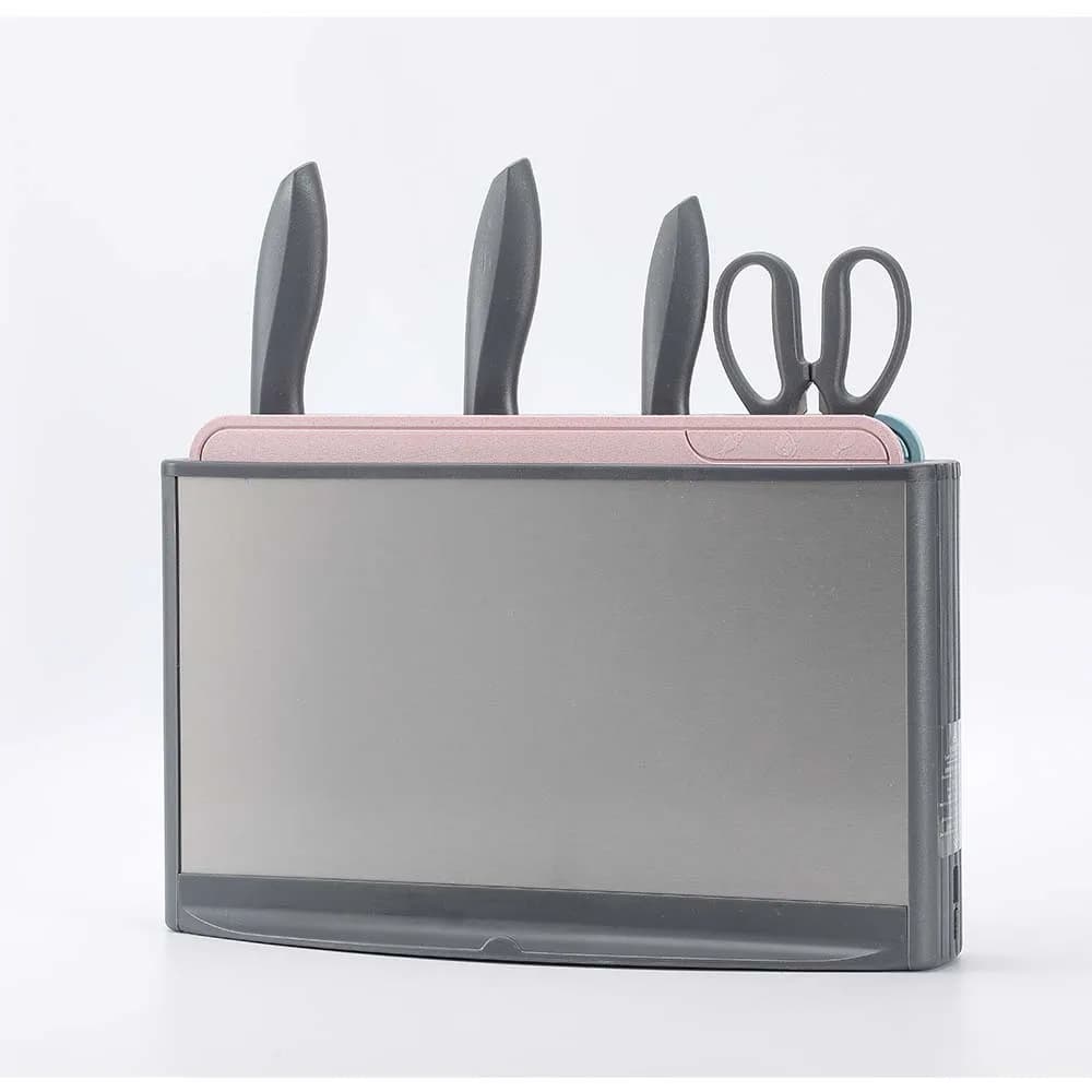 Utensili da cucina all'ingrosso supportati Set di coltelli Set di coltelli da cucina con supporto per asciugatura con tagliere Coltello da chef