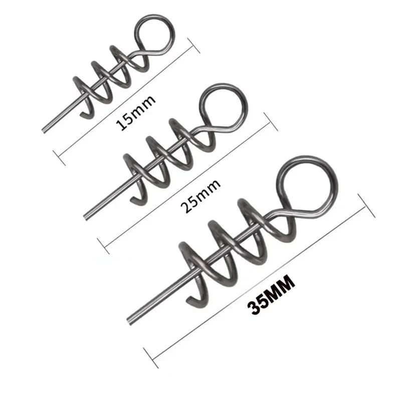 TAKEDO 15MM 25MM 35MM Jig Lure Connector Lives for baits Stainless steel slide Stinger Fishing caller Connector Spring Lock Snap