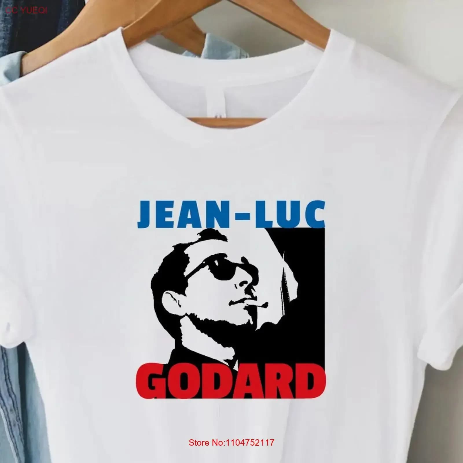 Jean Luc Godard Iconic T Shirt French New Wave vintage Washed Breathable Stretched Casual Slightly Soft Top For Everyday Wear