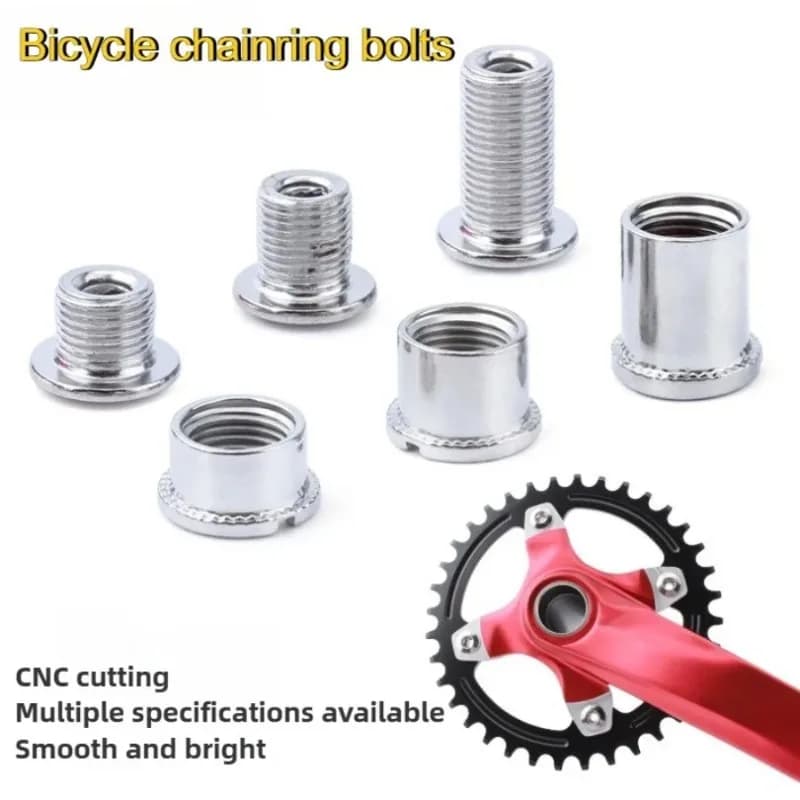 5 Pair Chainring Bolts Bike Single Double Three Disc Chainring Nut Crankset Chain Ring Screw Cycling Accessories
