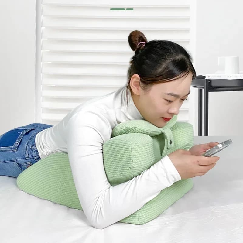 Cuscino per il viso Cuscino per massaggio domestico Comodo cuscino ergonomico per supporto a cuneo per letto con supporto per il collo per dormire