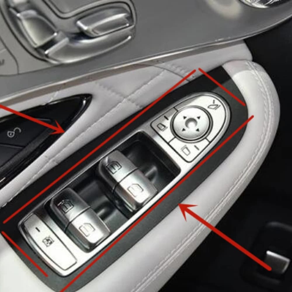 Porta conducente Interruttore alzacristallo elettrico Pulsante di controllo per Mercedes-Benz W205 S205 X253 C253 GLC 200 220 300 350 400 2229056800