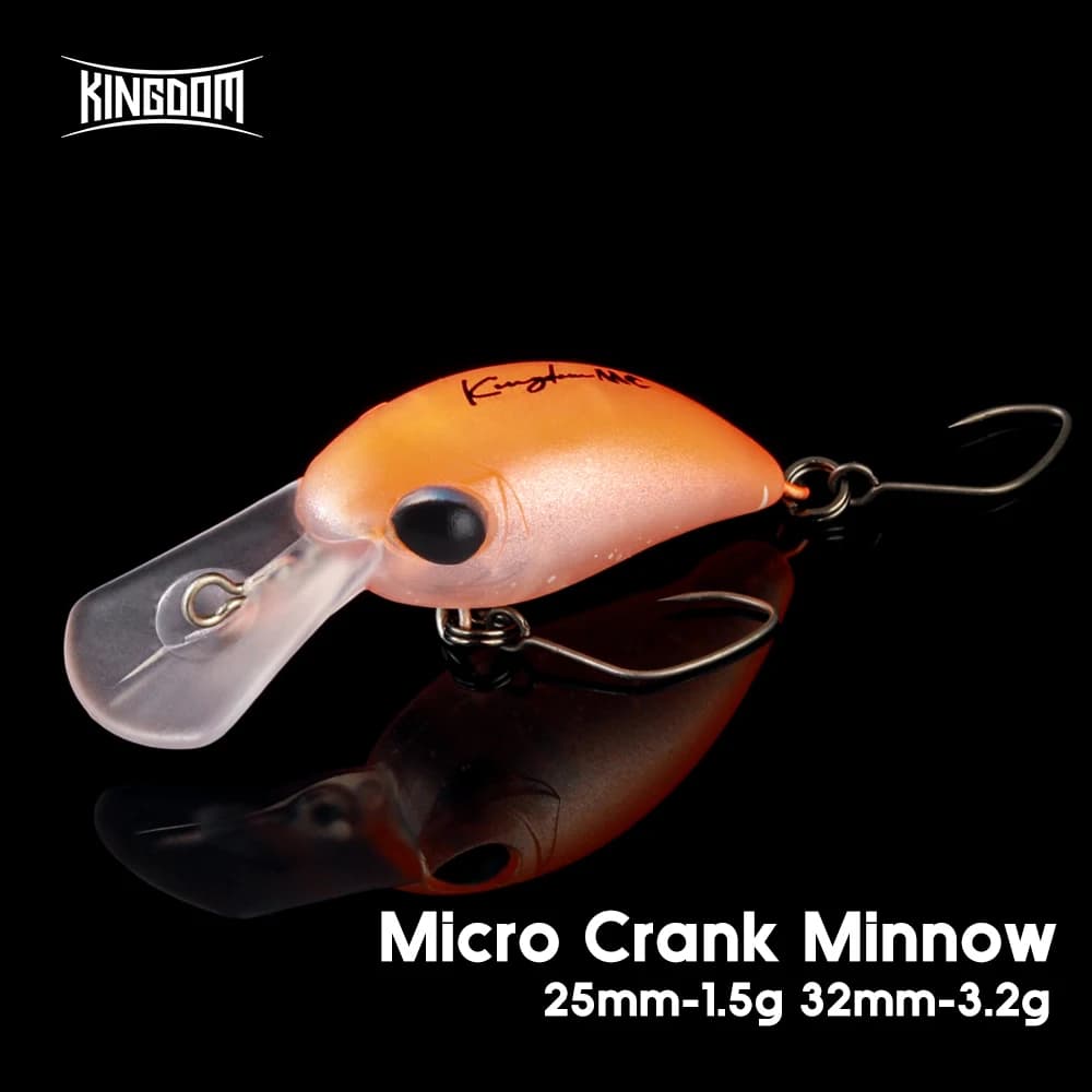 Kingdom Piccola Manovella Minnow 1.5g 25mm 3.2g 32mm Mini Artificial Esca Floating With Single Hook Wobber Duro For Fishing To the Spigola