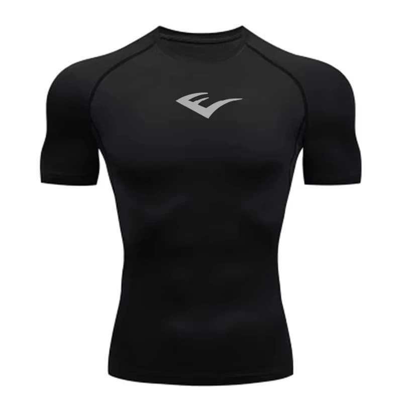 Men's Compression Quick Dry Gym T-Shirt Breathable Fitness Printed Short Sleeve Sportswear ZY00138