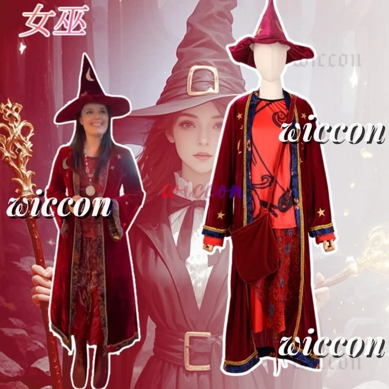 Marnie Piper Cosplay Costume Cartoon Fantasy Adult Women Dress Cloak Hat Bag Halloween Carnival Party Suit