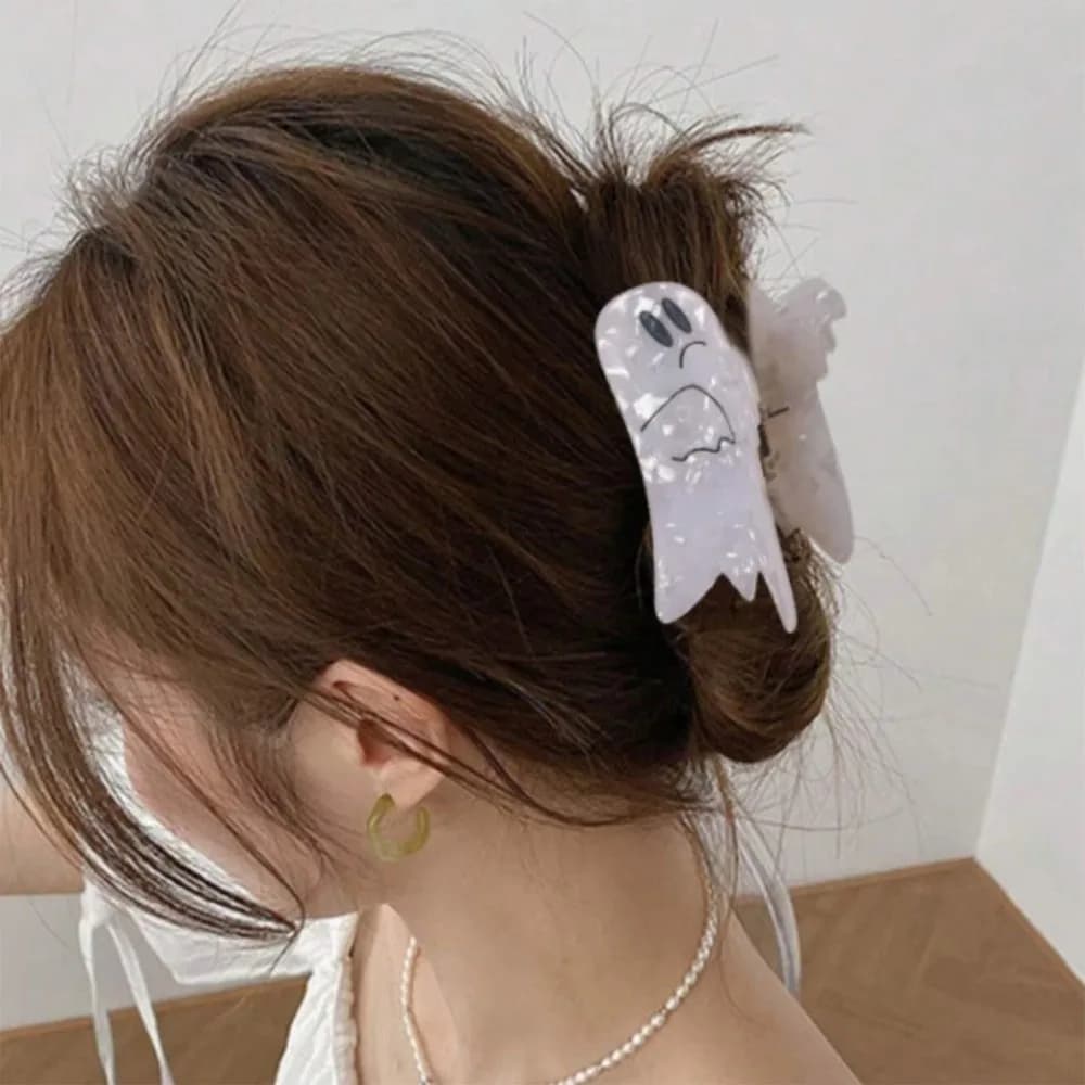 Hair Accessories Funny Halloween Shark Clip Waterproof Castle Pumpkin Shark Clip Ghost Creative Acetic Acid Hair Claw Travel