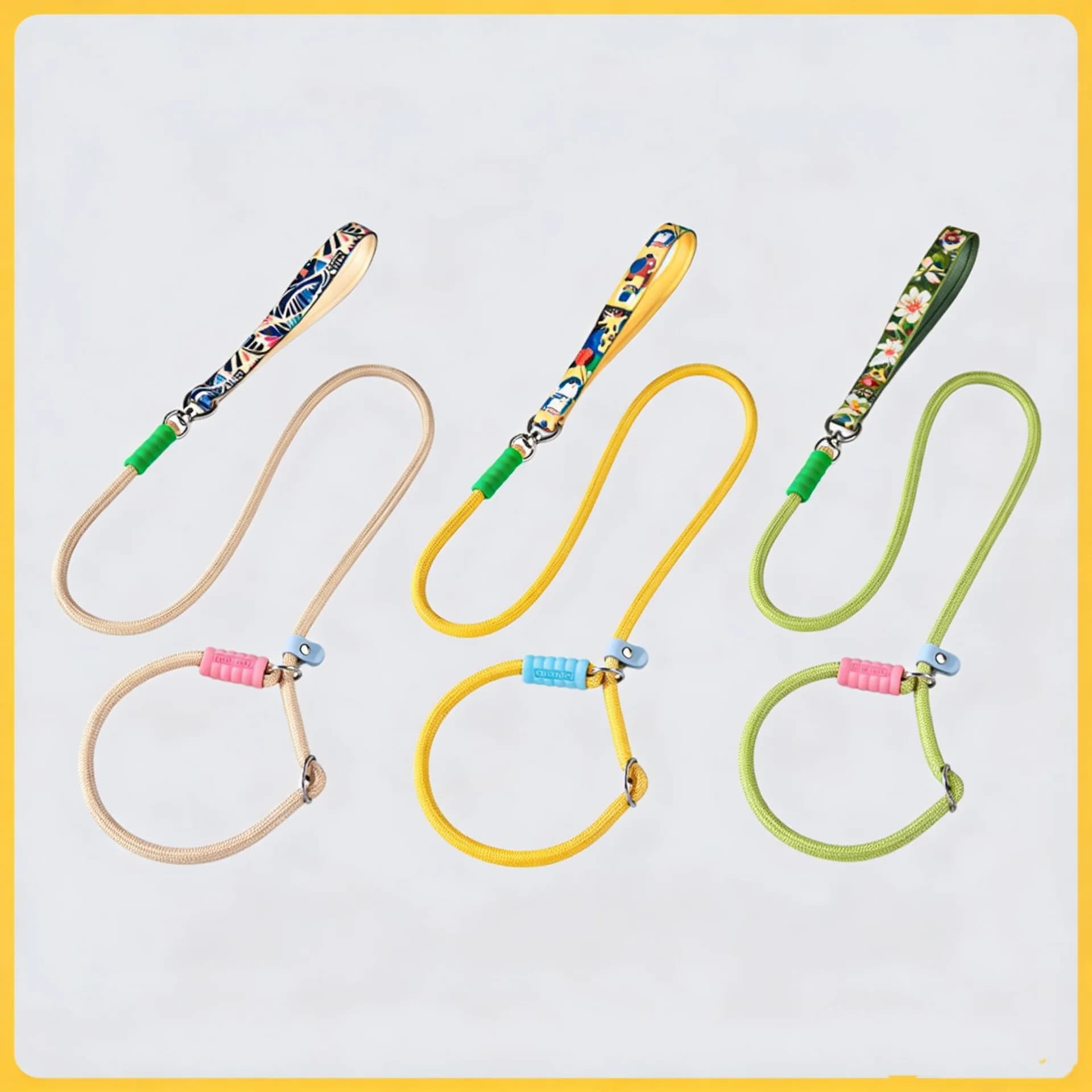 Guinzaglio per Cani alla Moda in Nylon Resistente, Corda per Addestramento Anti-Fuga, Collare Anti-Trazione per Passeggiate