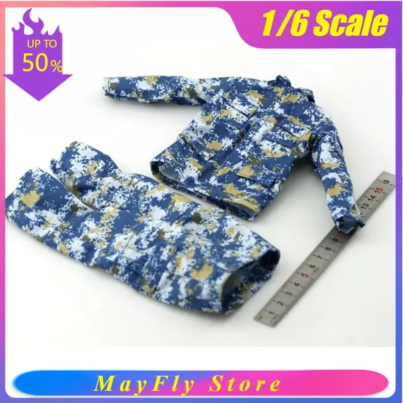 Modello di Uniforme da Combattimento Mimetica per Soldato Maschio in Scala 1/6 CHN Navy, Accessori Regalo per Action Figure da 12 Pollici, Disponibile