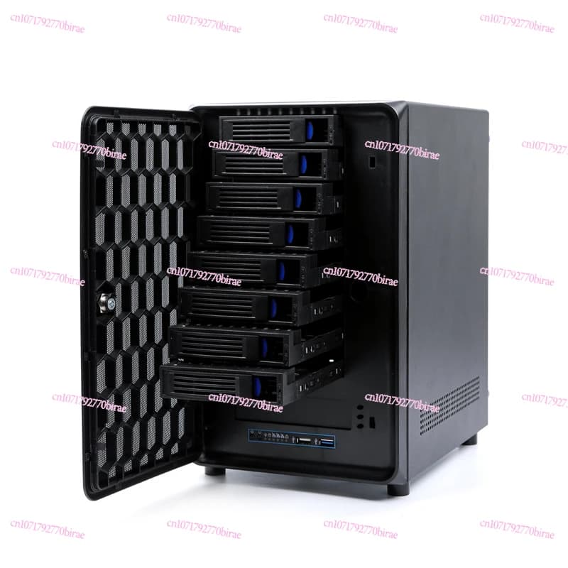 FH-NAS8 Chassis NAS per Archiviazione di Rete Synology con Scheda Madre ITX e Posizione Disco Hot Swap Fai-da-Te Nero