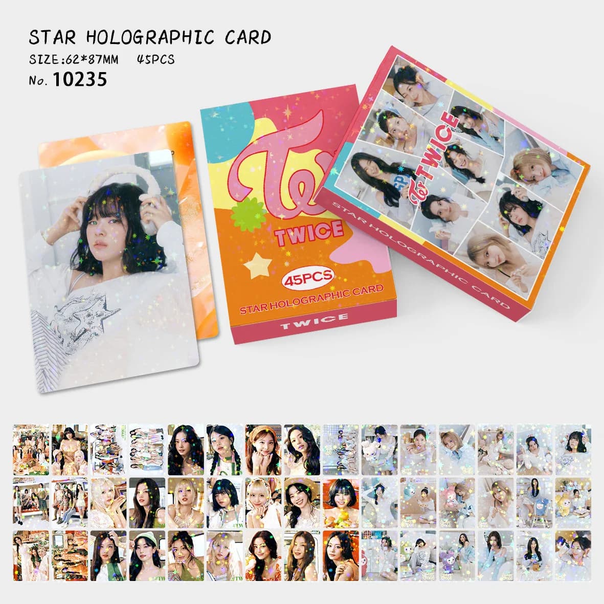Itzy, Midzy, Carte Fotografiche Kpop, Scatola da 45 Pezzi di Carte Laser, Carte Fotografiche ad Alta Definizione, Oggetti da Collezione, Album di Merchandising per Fan, Articoli da Concerto, Piccoli Regali, Regali per le Feste, Decorazioni