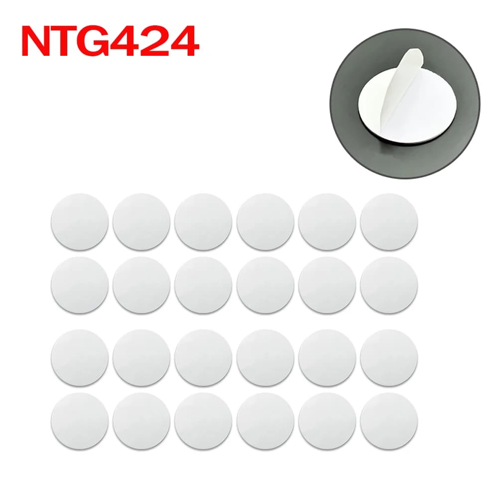 Scheda NFC N-TAG 424DNA da 25mm con Adesivo, Sicurezza e Privacy Avanzate per Applicazioni IoT Affidabili, Tag NFC 424 DNA
