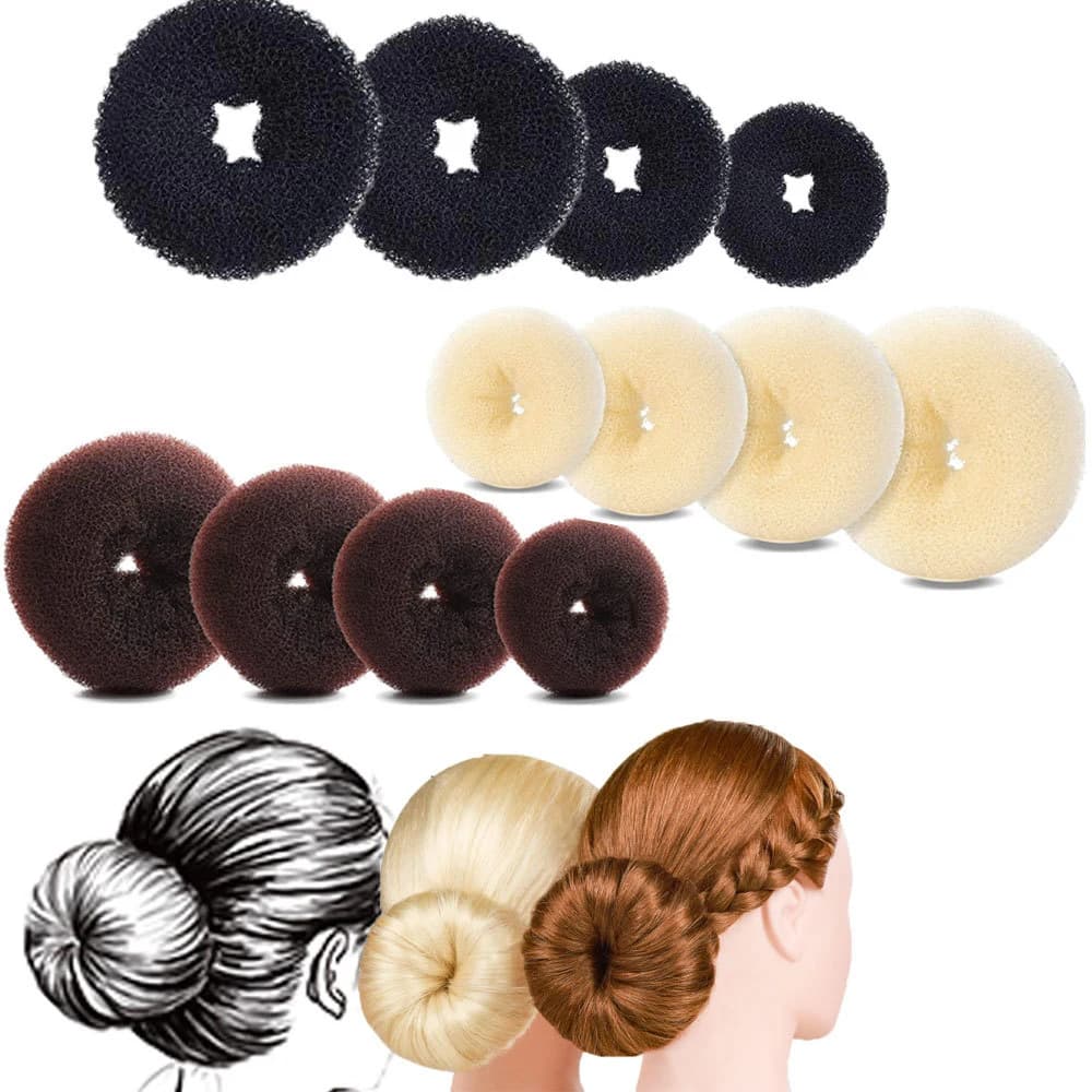 3 pieces of Maruki hair curlers, accessories for versatile Korean style hair, hair styling tools with large ring, easy to use, for curly and voluminous hair.