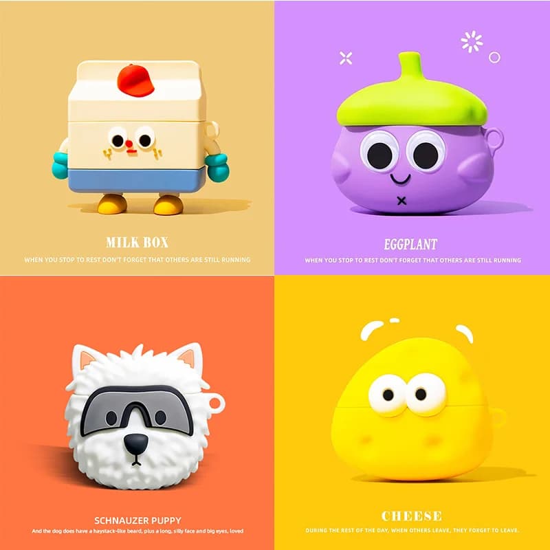 Copertura per AirPods 4 Custodia 2024 3D Shark Cheese Panda Cartoon Carino Auricolari Auricolari Copertura per AirPods Pro 2 3 2 1 Custodia di ricarica
