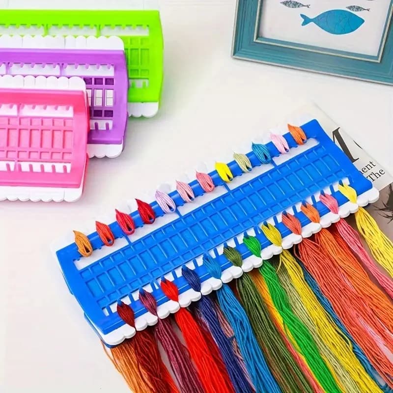 Portafilo a 30 posizioni Organizzatore di filo per punto croce Strumento per linea di file Filo da ricamo Accessori per cucire Organizzatore di filo