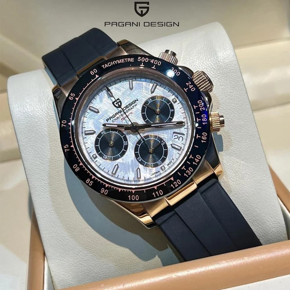 PAGANI DESIGN 40MM Fashionable and Casual Men Quartz Watch Chronograph Multi Time Zone Function Sapphire Glass Men Clock Watches