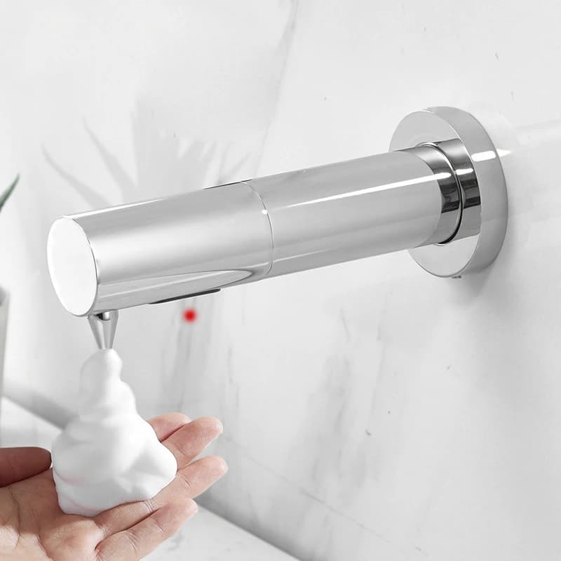 Stainless Steel Wall Mounted Automatic Soap Dispenser Touchless Foam Liquid Sensor for Commercial Hotel Bathroom Kitchen