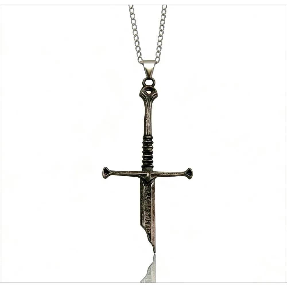 Collana Catuni Broken Sword Lord, Ciondolo Il Signore degli Anelli: La Fiamma del West, Accessorio Moda, Regalo