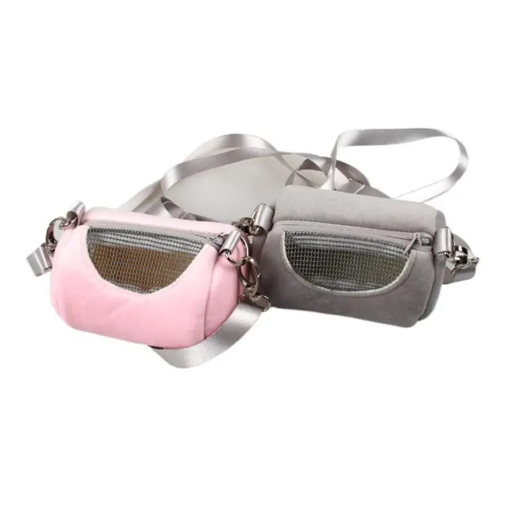 Comoda Borsa da Viaggio per Animali Domestici in Velluto Diamantato, Borsa Trasportino per Criceti, Borsa a Tracolla Rotonda