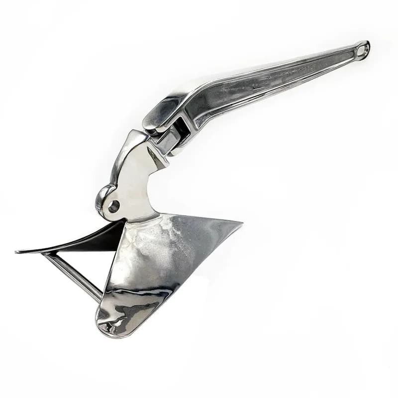 5/7/9/10kg 316 Stainless Steel Plough Anchor for Boat，22lb Delta Style Boat Anchor Power Marine Accessories Polished