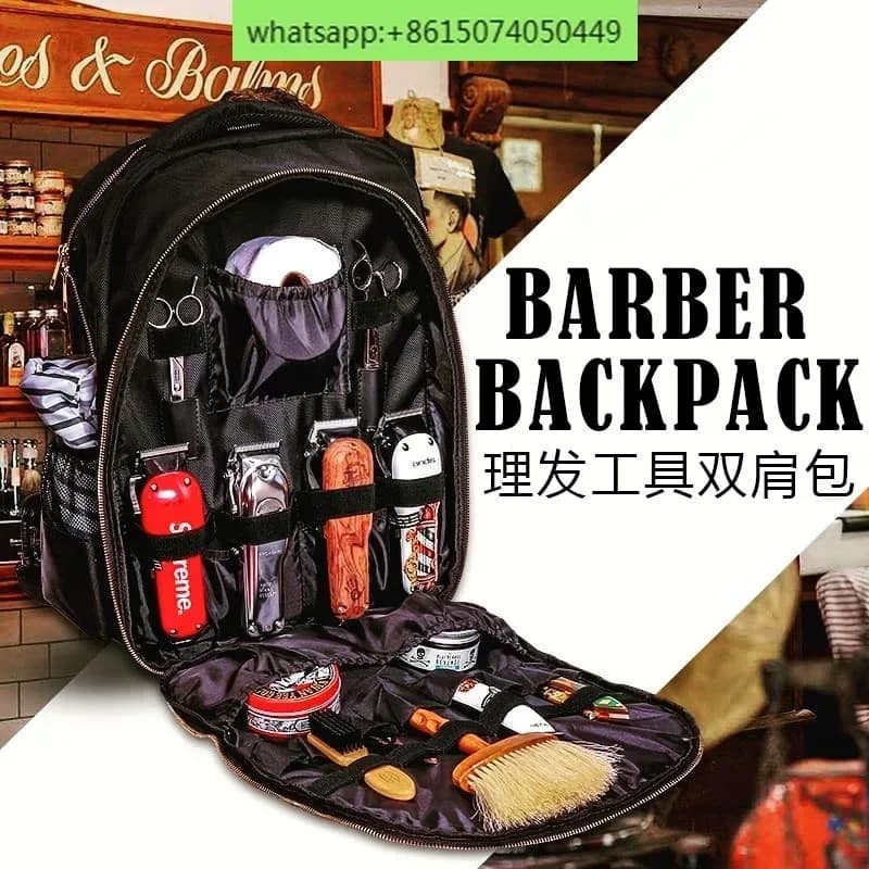 Zaino da parrucchiere, strumento per taglio di capelli, zaino portatile, asciugacapelli, kit di spinta e taglio elettrico