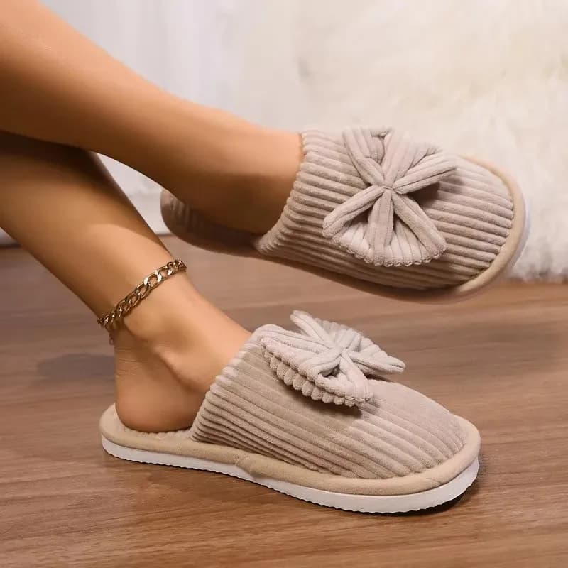 Pantofole con fiocco da donna alla moda Autunno/Inverno Pantofole da interno per camera da letto leggere e comode e morbide per la casa