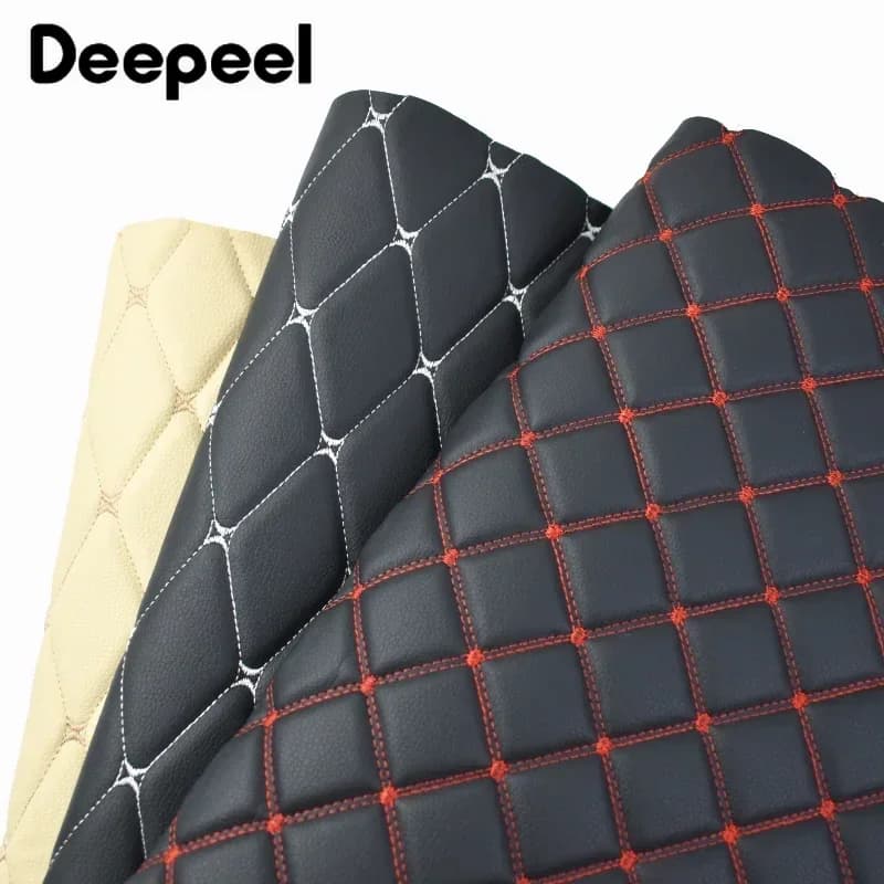 Tessuto in pelle sintetica 45 * 160 cm Tessuti in PVC da 0,7 mm per cuscino del sedile del pavimento dell'auto Sfondo Tappezzeria della parete Accessori materiali