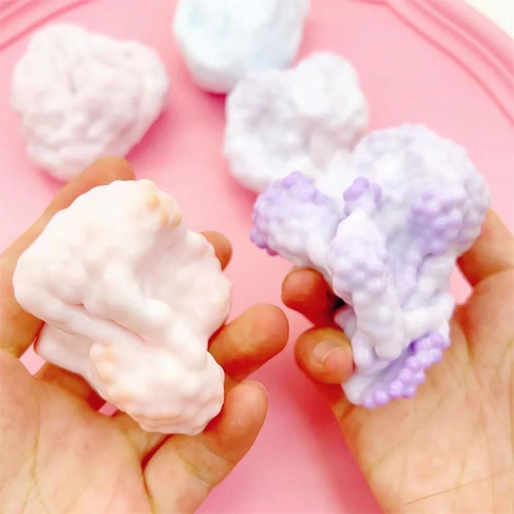 Squishy sottovuoto modellabili Palla di sabbia Frullato d'uva Palla antistress Palla rumorosa Spremere Giocattoli agitati per bambini Adulti