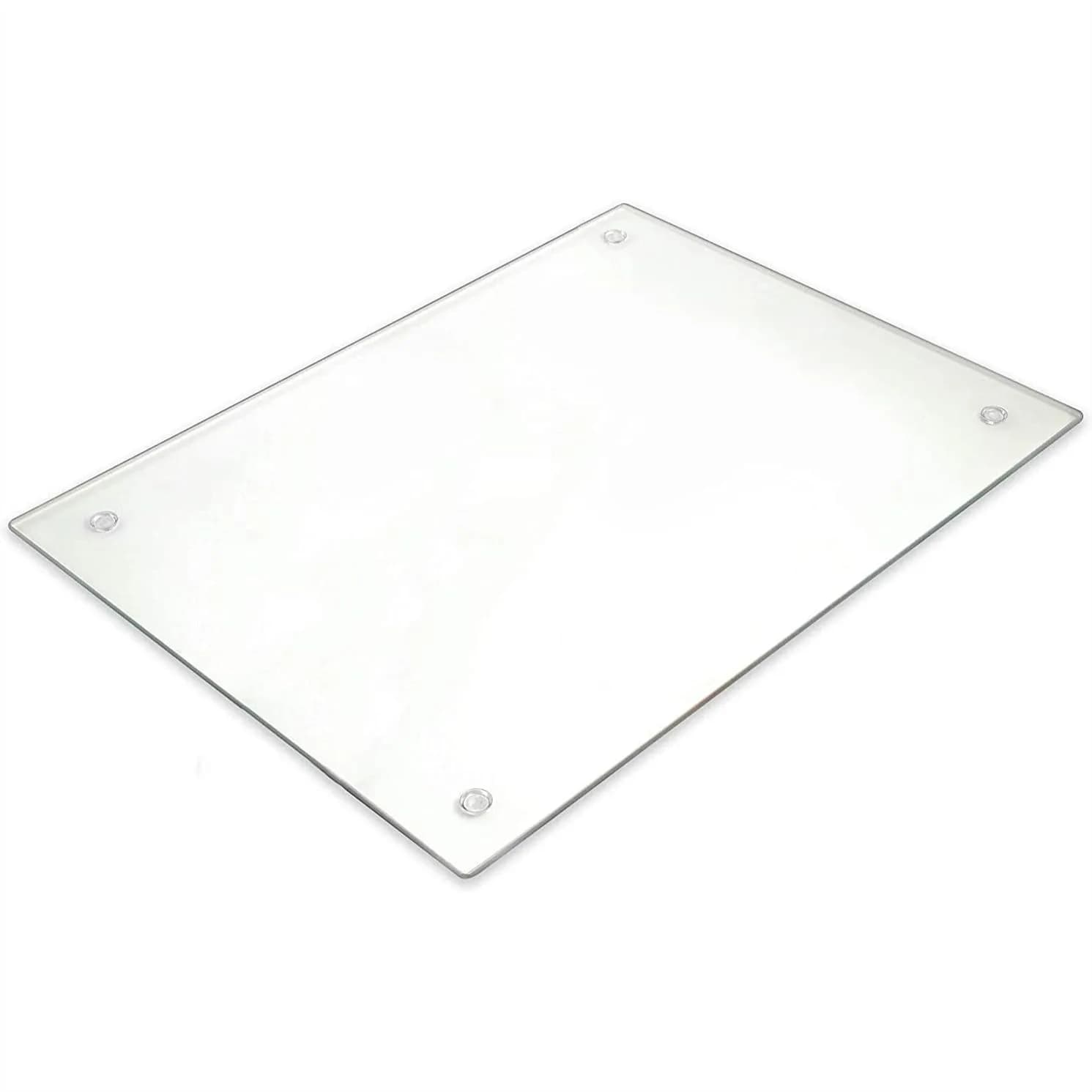 Tagliere in Vetro Temperato Grande 12x16 Pollici, Tappetino da Cucina Trasparente Resistente al Calore e ai Graffi, Lavabile in Lavastoviglie, Antiscivolo