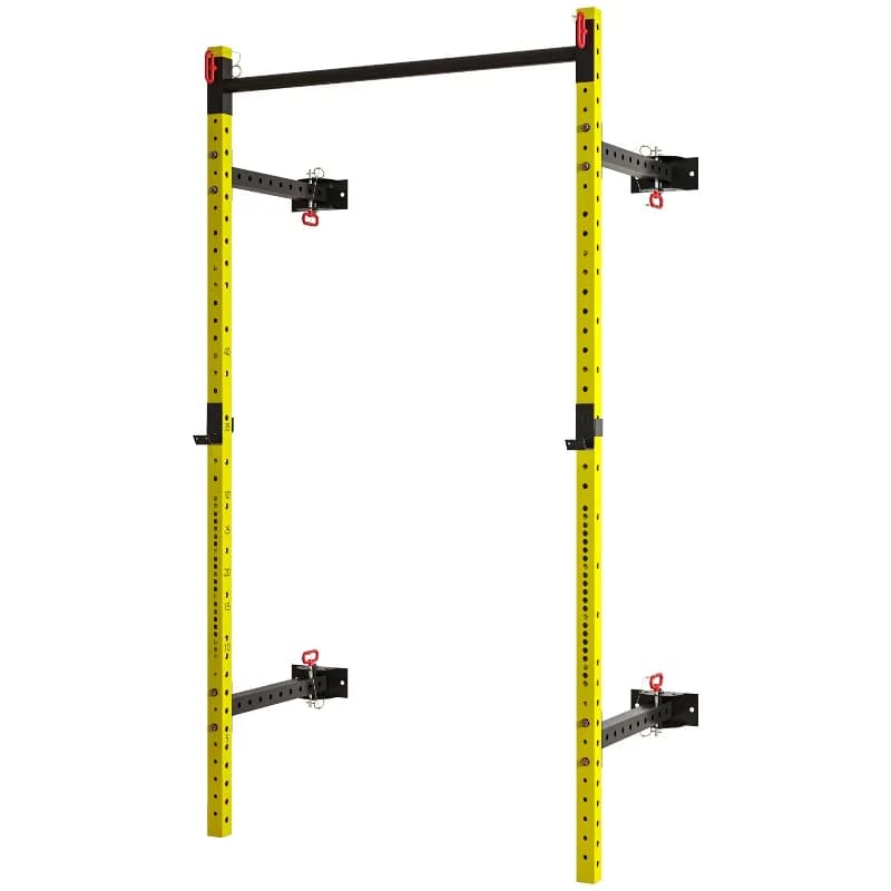 Soozier Power Rack 450 kg Foldable - Squat Support Adjustable to Wall with Traction Bar (Room)