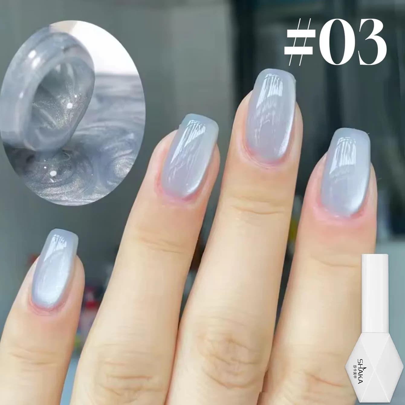 1-8 pz WS Autunno Nail Bianco Rosa Blu Nero Perlina di vetro Gel magnetico Smalto per unghie Semi permanente UV Soak Off Decorazione di arte del chiodo