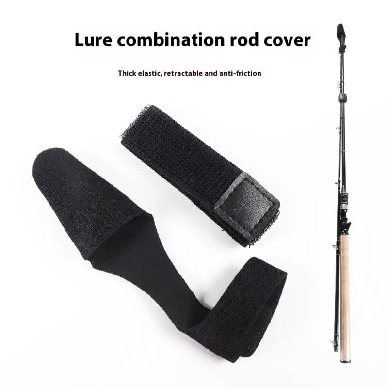 Canna da pesca Protezione elastica Tappo per canna Canna da pesca Coperchio per punta Set di cinghie per asta Cinturino per asta di avvolgimento per ruota con gocce d'acqua