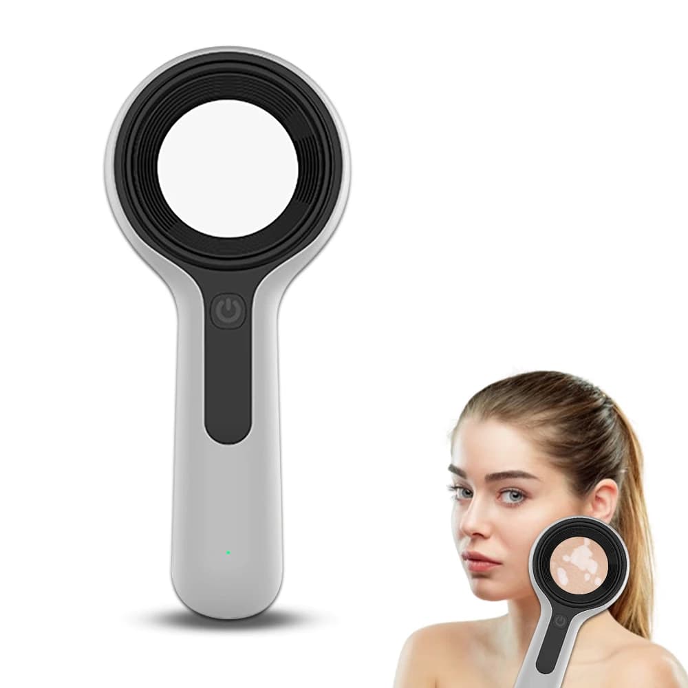 Analizzatore di pelle con lampada in legno per pelle Lente d'ingrandimento UV per test del viso di bellezza Lampada in legno Rilevamento dell'analisi della pelle leggera Cura di bellezza