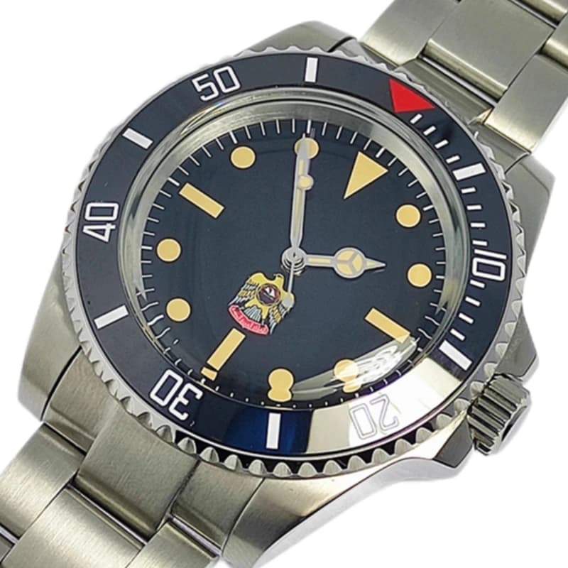 Orologio meccanico automatico Retro Diving Ghost UAE Medio Oriente Aquila Giappone Miyota 821 Vetro a bolle luminose