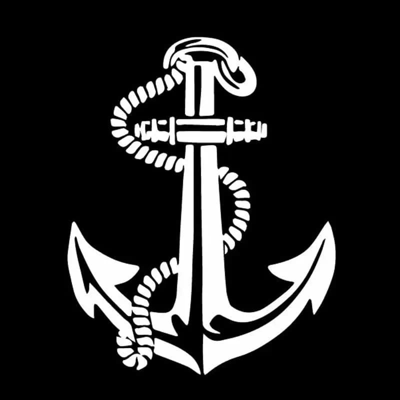 Anchor Rope Sailor Ship Boat Vinyl Car Sticker 3D Style Waterproof Decal Cover Scratches Auto Exterior Appearance Accessories