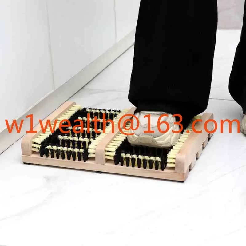 Detergente per suola per scarpe domestiche, spazzola per lucentezza, suola pigra, lavaggio di scarpe semiautomatico, in legno massello, per esterni