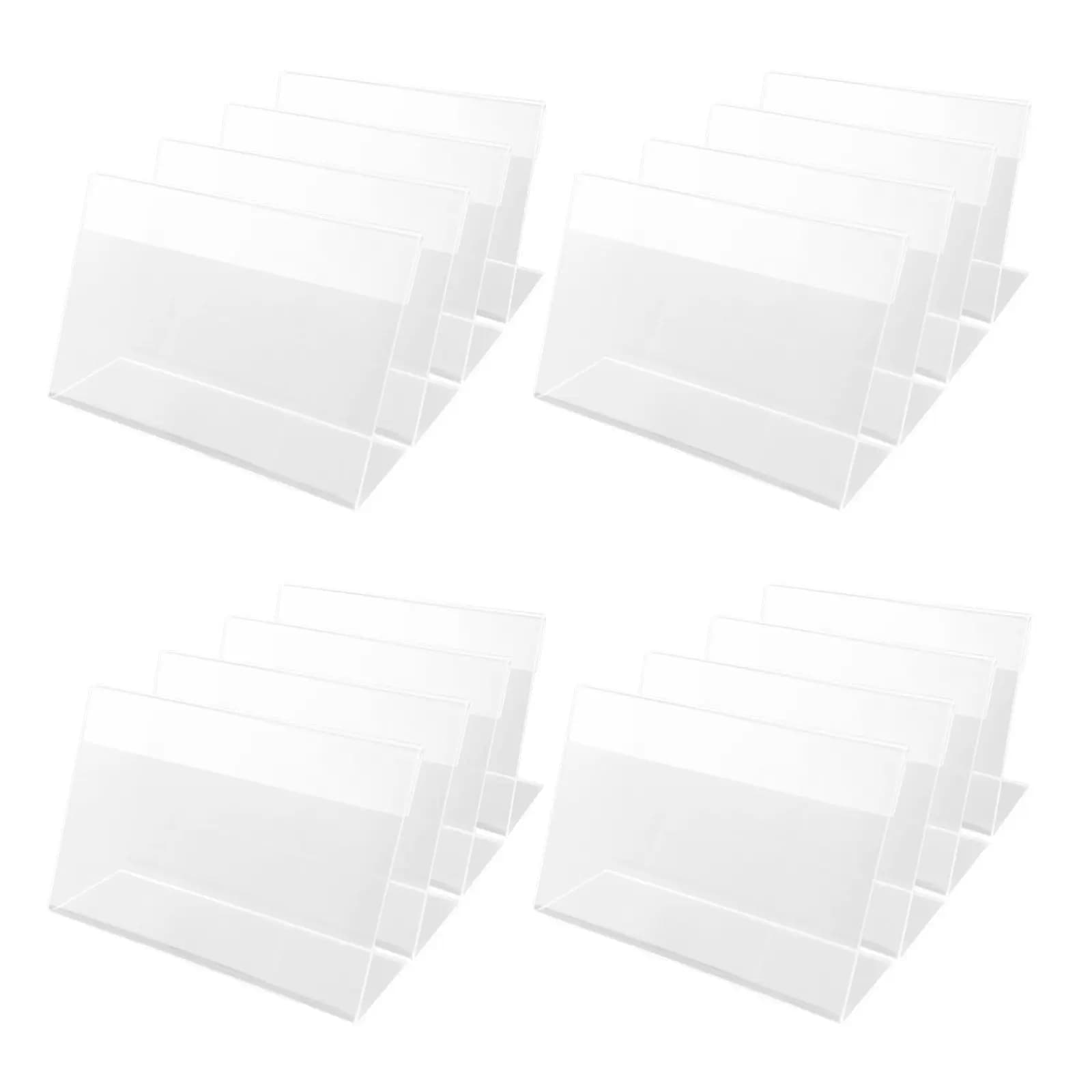 30 Pezzi Portaetichette in Acrilico 6x4cm, Etichette Trasparenti in Plastica per Esposizione Prezzi nei Supermercati