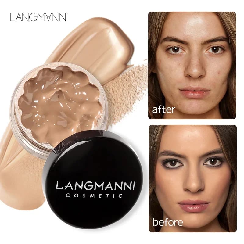 Base per correttore viso liquido a copertura totale a lunga durata Base per trucco impermeabile per occhiaie e correttore in crema per il contorno dell'acne
