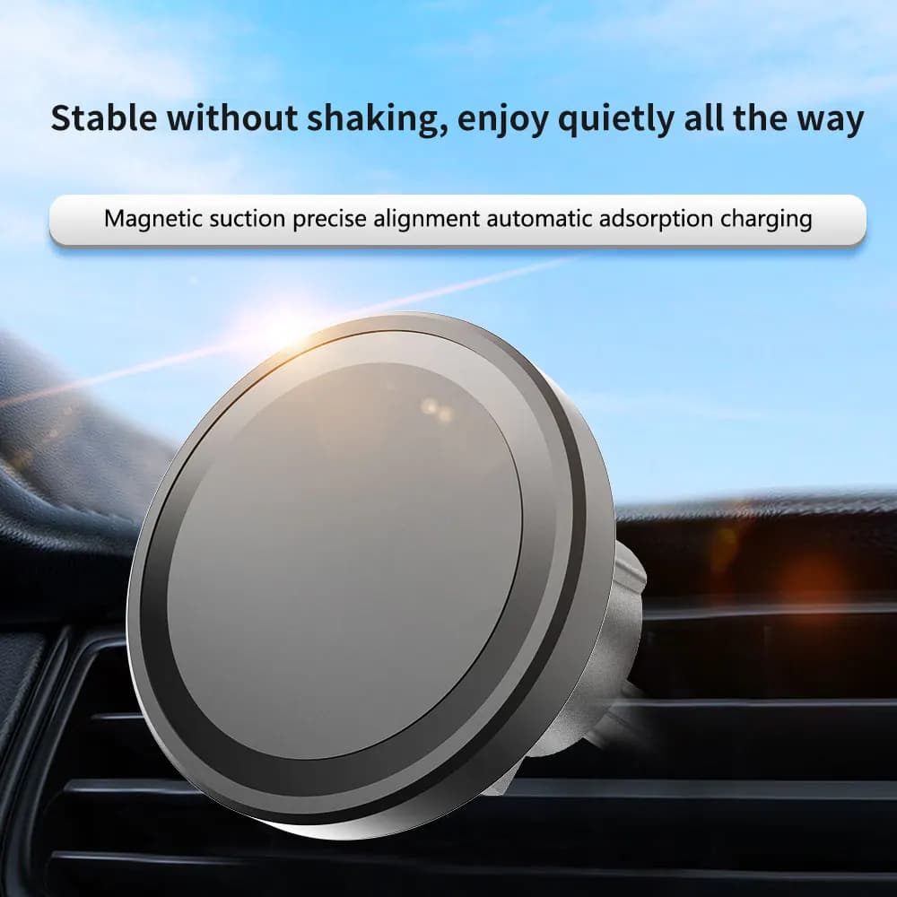 Supporto Magnetico per Telefono da Auto con Caricatore Wireless per Bocchetta dell'Aria, Compatibile con MagSafe per iPhone 17 16 15 14 13 12 Pro Max, Base di Ricarica Rapida