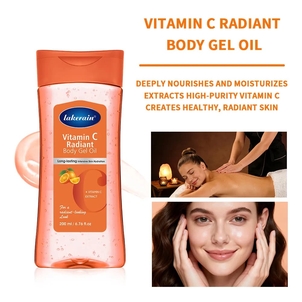 Olio per il Corpo alla Vitamina C Lakerain, Olio Essenziale per Massaggi, Cura Idratante e Nutriente per il Corpo