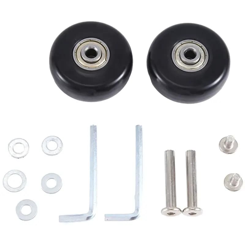 NUOVO-1 Set Ruote di Ricambio per Valigie, Ruote Girevoli in PU con Cuscinetti in Acciaio al Carbonio, Kit di Riparazione 50X18mm