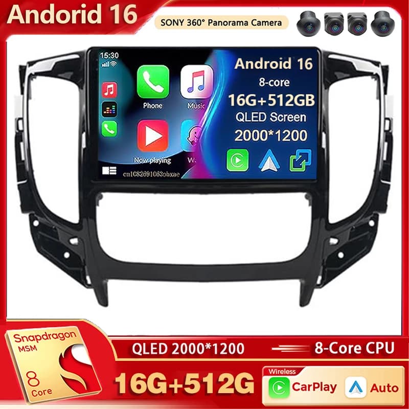 Android 15 Autoradio Lettore Multimediale Per Mitsubishi Pajero Sport 3 L200 5 Triton 3 2015 2016 2017 2018 2019 Carplay Dsp Stereo