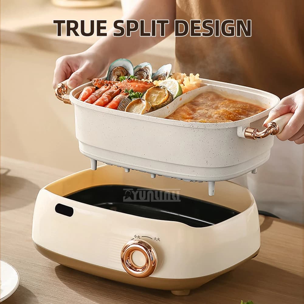 Macchina per pentole calde elettriche per uso domestico 6L Pentola a doppio sapore Multi fornello portatile Panelas De Cozinhar