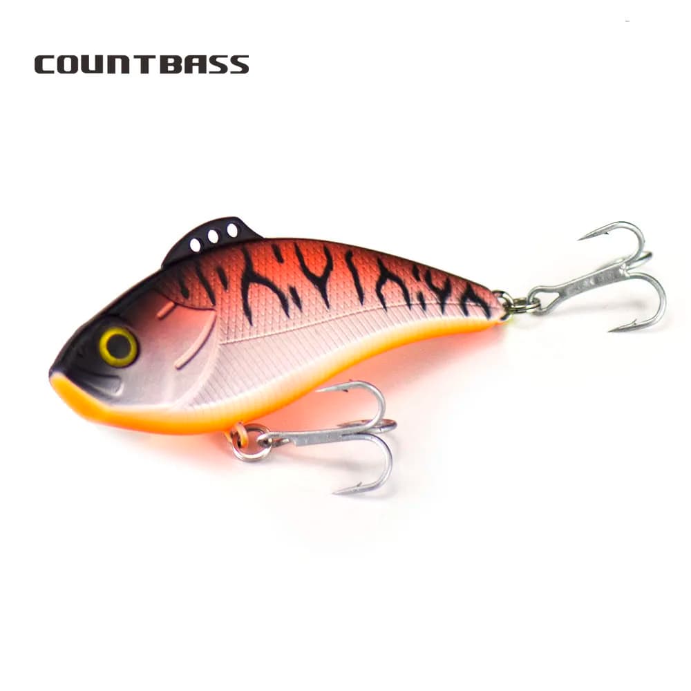 Crankbait senza labbra Countbass 70 mm 2-3/4" 19,2 g 43/64 once. Esche rigide affondanti con vibrazione Esche da pesca Wobbler VIB Chatter